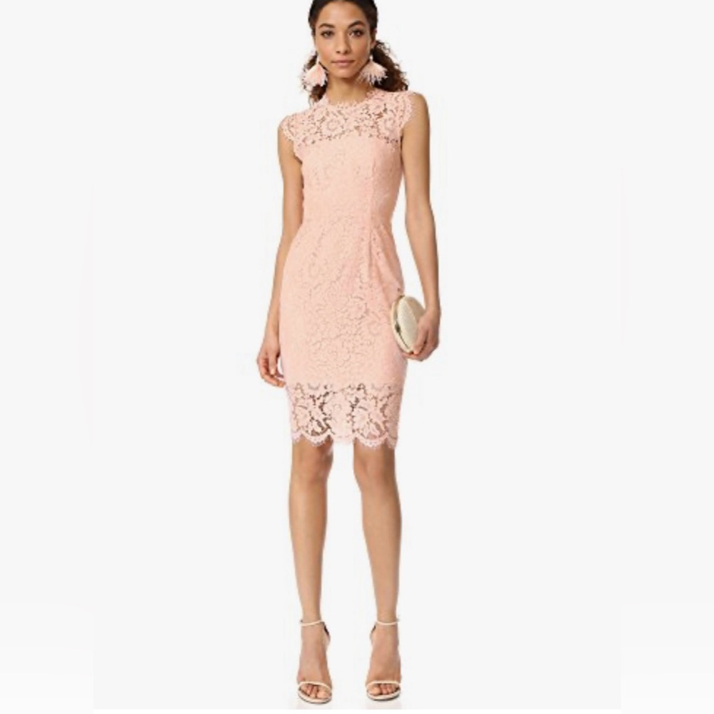 Rachel Zoe NWOT Suzette Blush ( Peachy Pink ) Lace Dress 4 Small